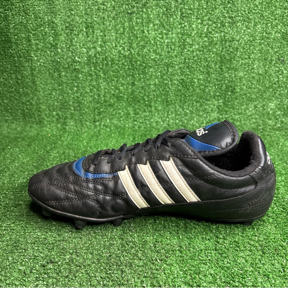 Vintage 1995 Adidas Classic Black Leather Soccer Football Cleats Mens Size 11 - Picture 7 of 12